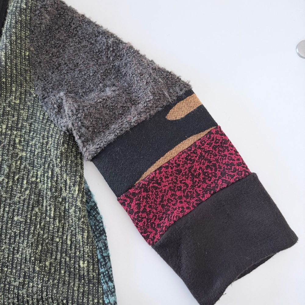 Ali Miles Multicolor Patchwork Cardigan Size Xl - image 7